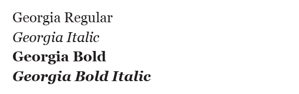 Georgia Typeface