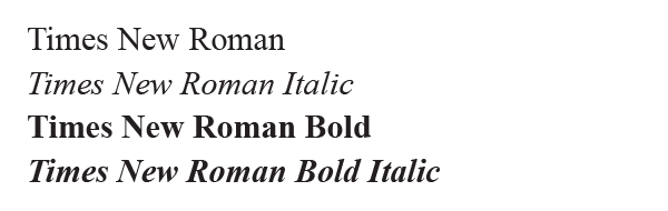 Times New Roman Typeface