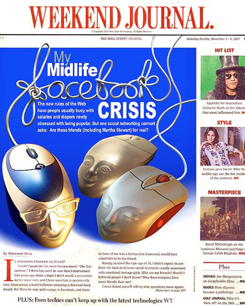One of Bartkus' cover illustrations for the Wall Street Journal's "Weekend Journal."