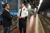 Jordan Hyatt (L) will evaluate the body camera initiative under SEPTA Police Chief Thomas Nestel III (R). Photo credit: Elizabeth Peckham.