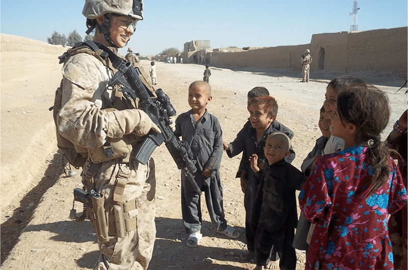 Colleen Farrell in Afghanistan
