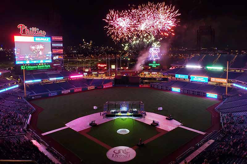 Drexel's commencement ended with a fireworks show.
