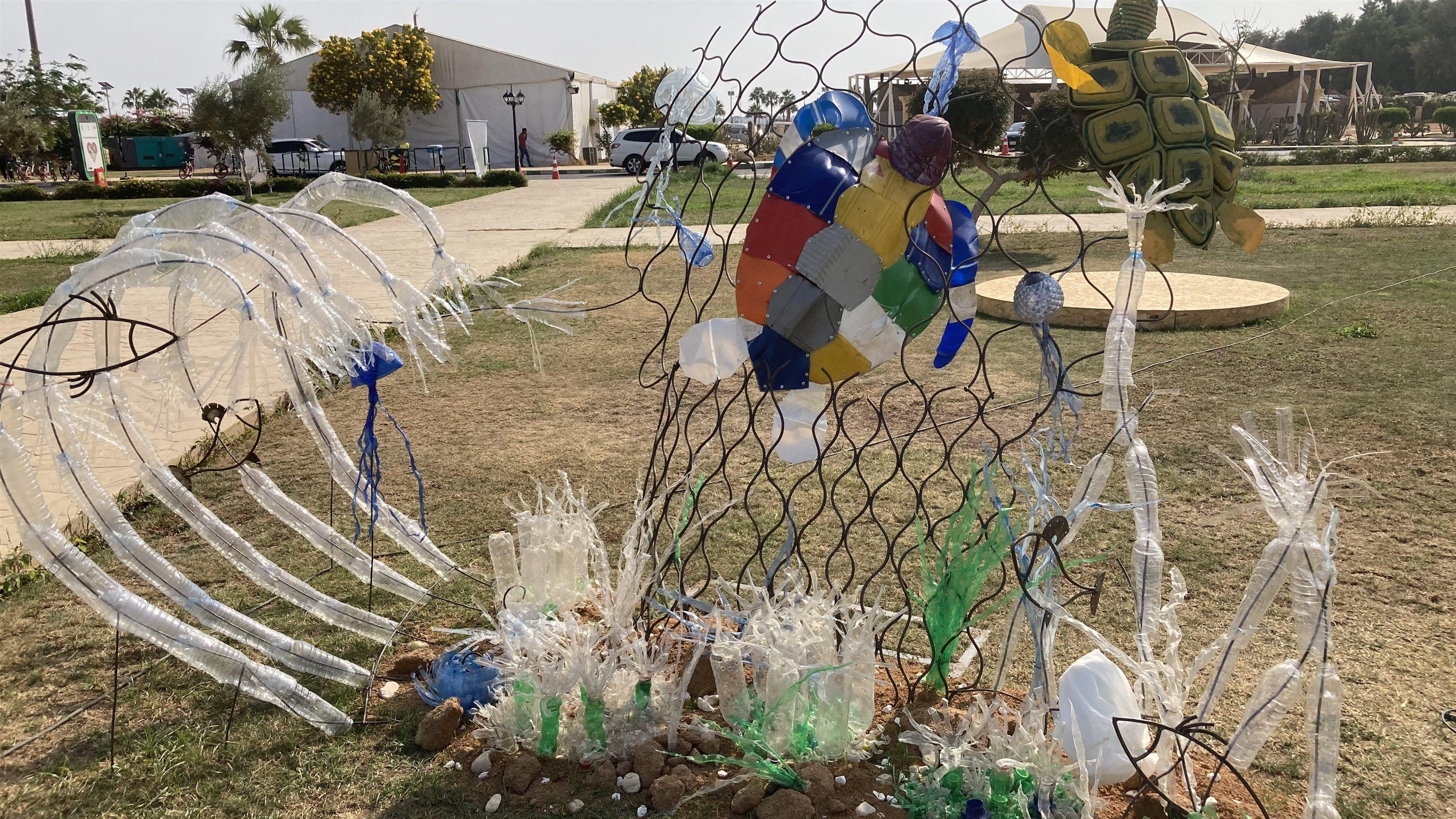Art made from refuse at COP27