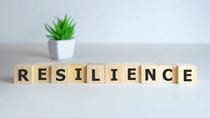 Wooden blocks that spell Resilience