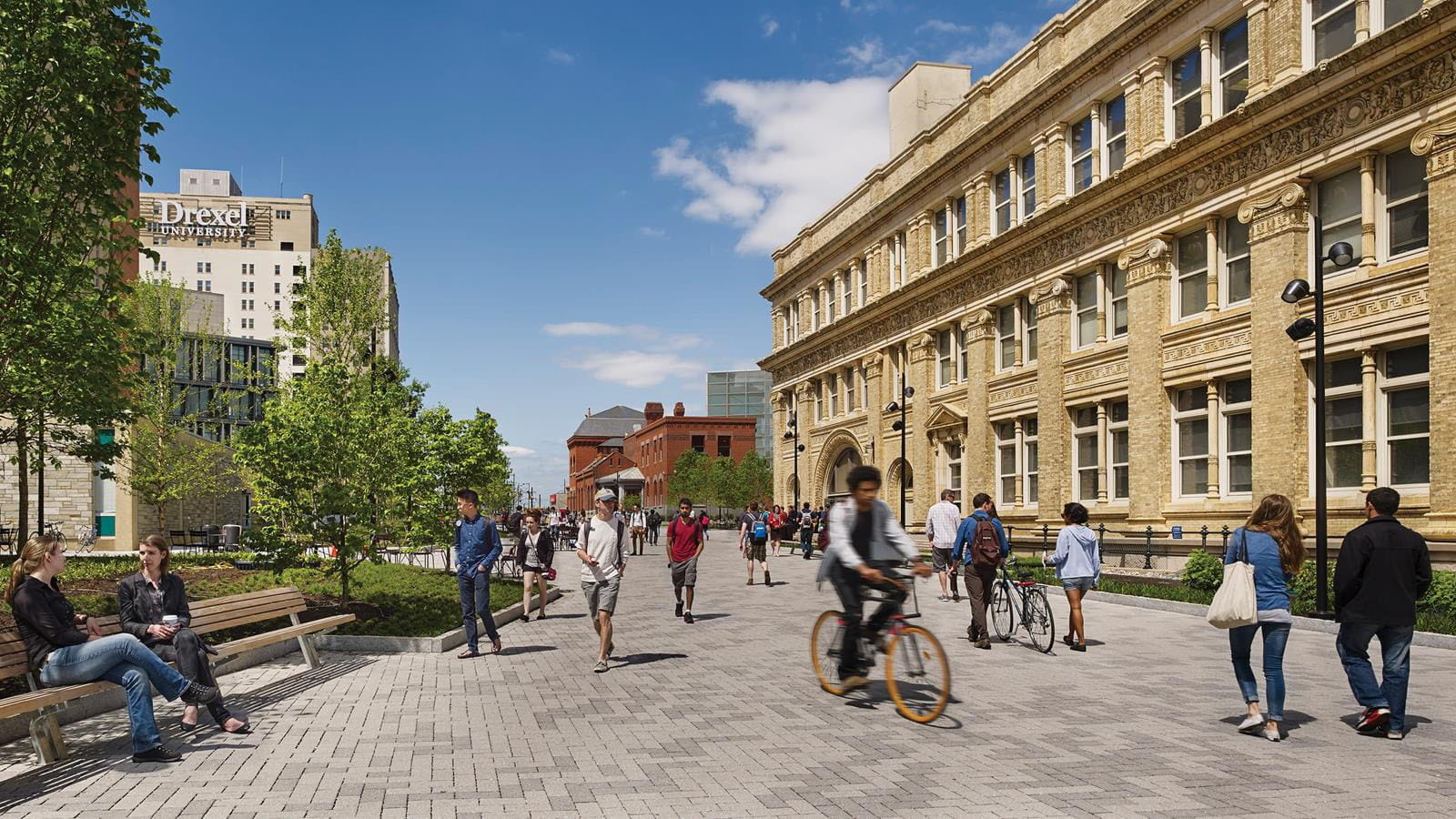 Drexel University's Perelman Plaza.