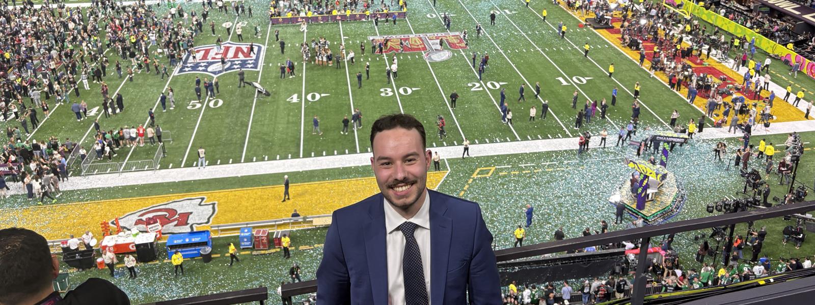 Aaron Levit after Eagles super bowl win