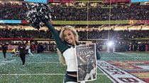 Erin Nipps celebrated the Eagles’ Super Bowl win on the field at the Super Dome. Photo courtesy Erin Nipps.