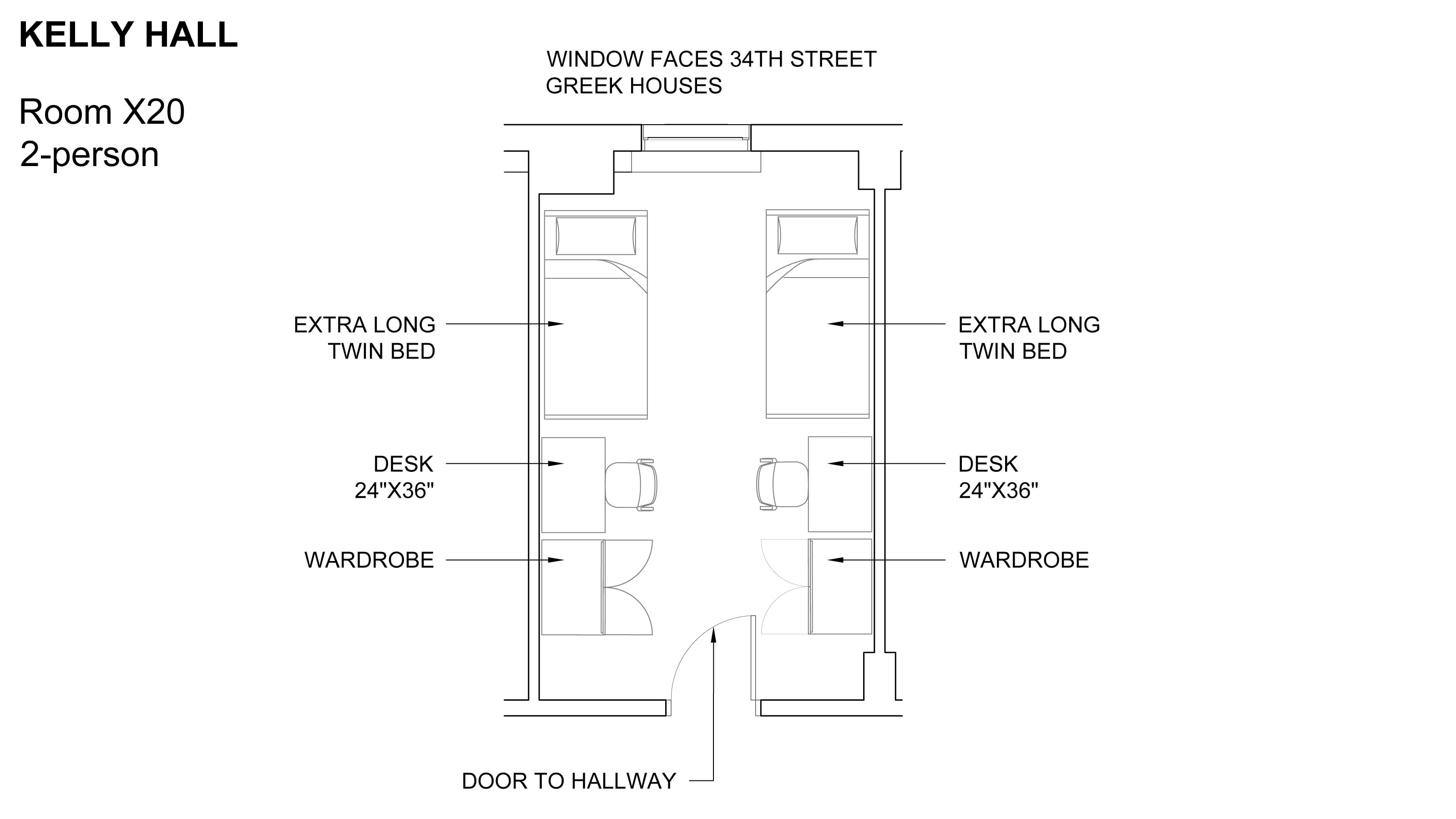 凯利大厅 Room Floor Plan