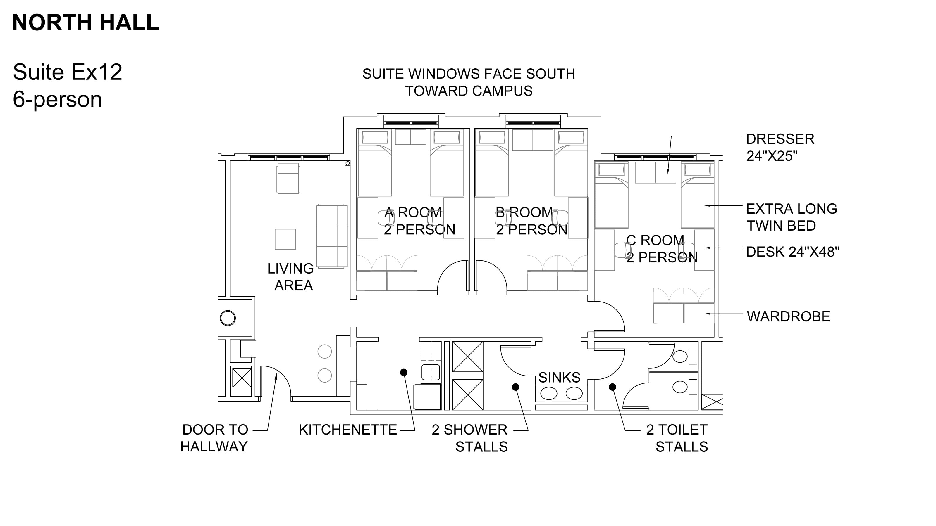 北大厅 Suite Floor Plan