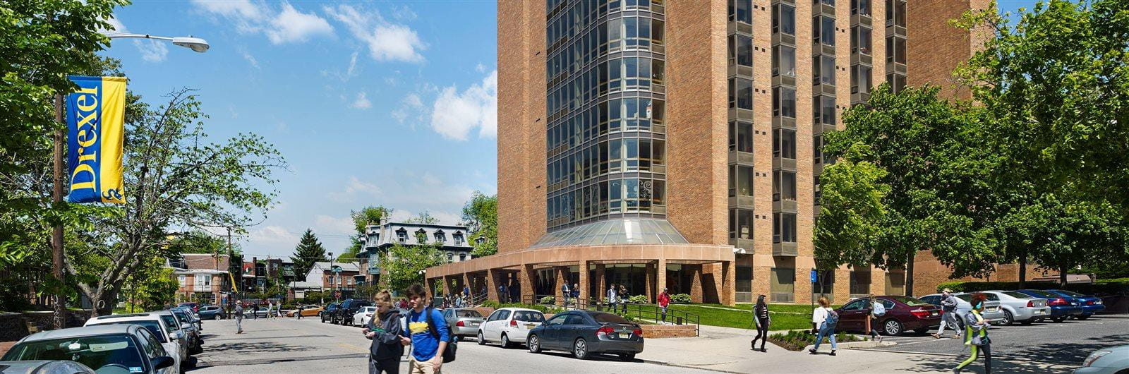 residential halls towers exterior