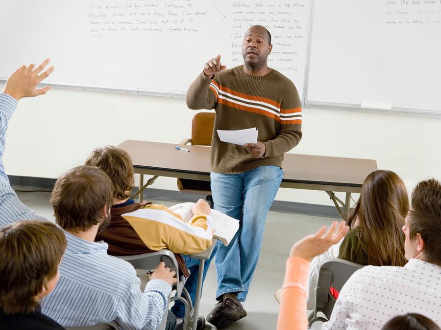 Man teaching a class