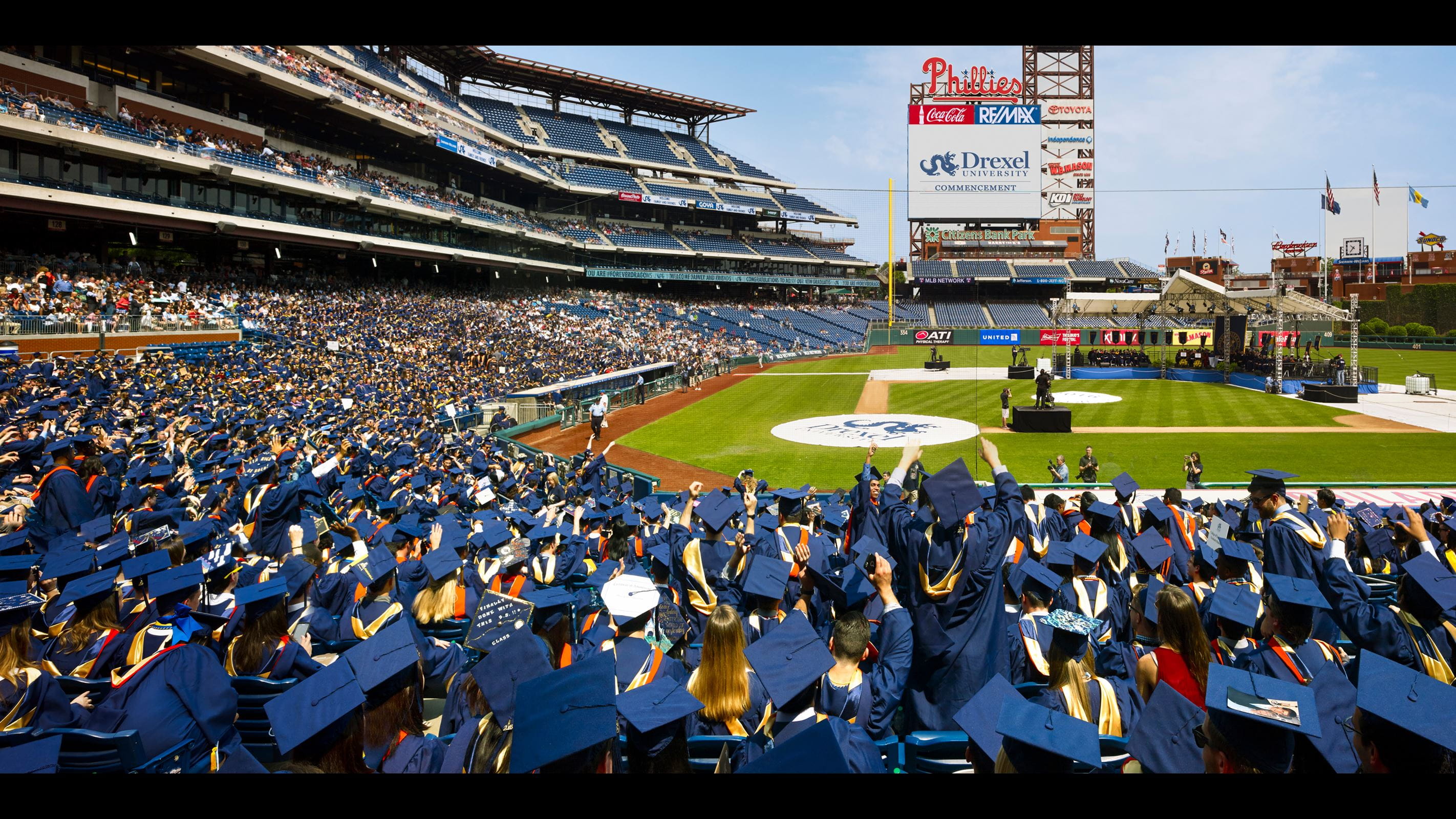 Drexel graduation ceremy in stadium