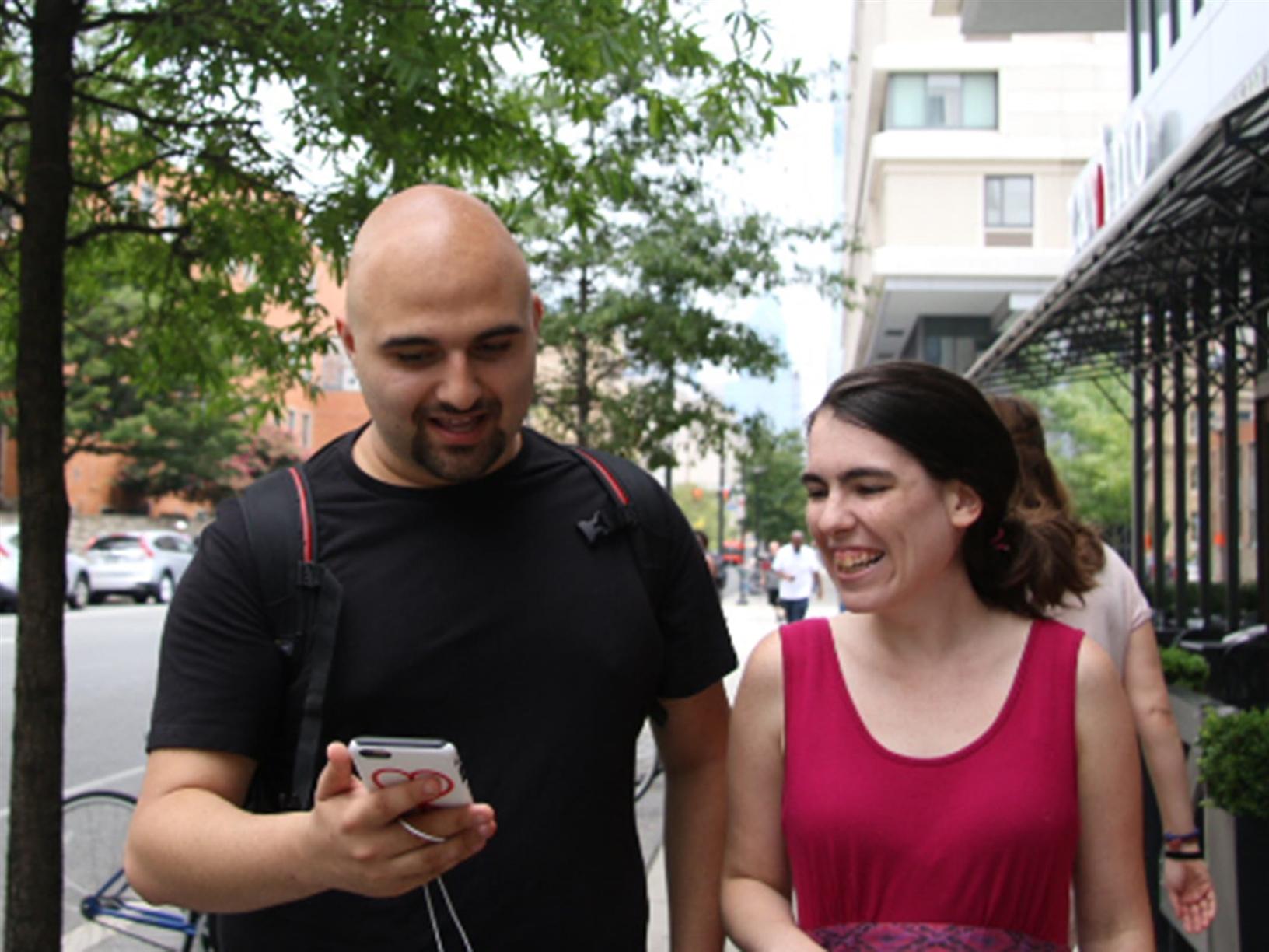 Students on Chestnut Street