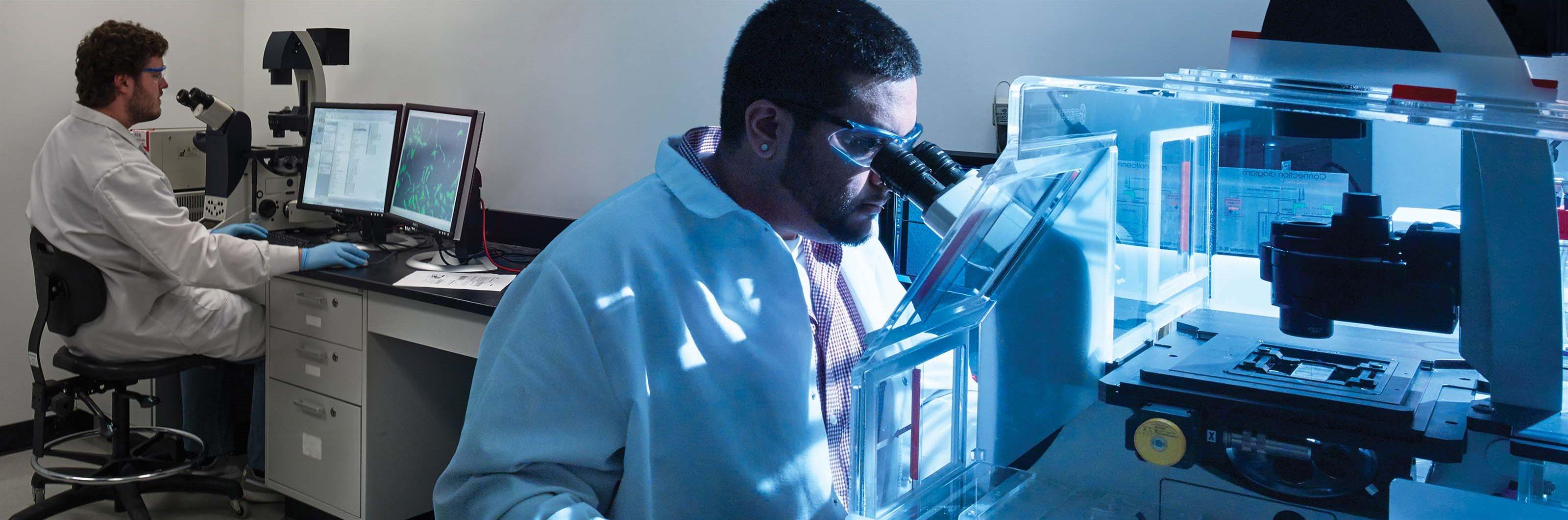 Lab workers