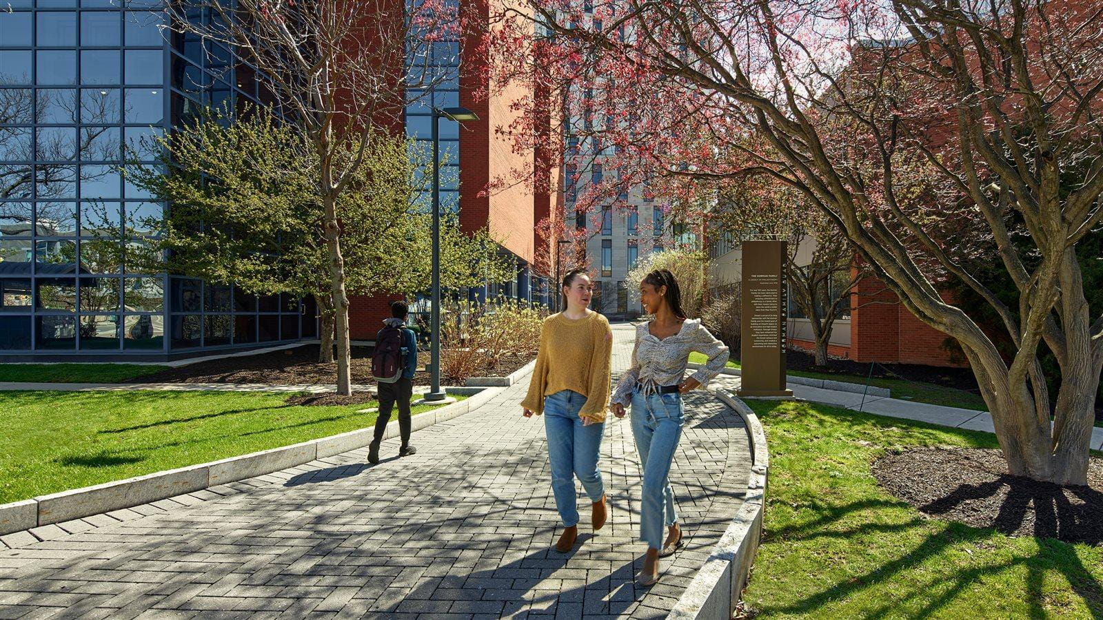 Students on Drexel University's campus