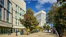 Image of the bridge near the Papadakis Integrated Sciences Building on Drexel's University City Campus.