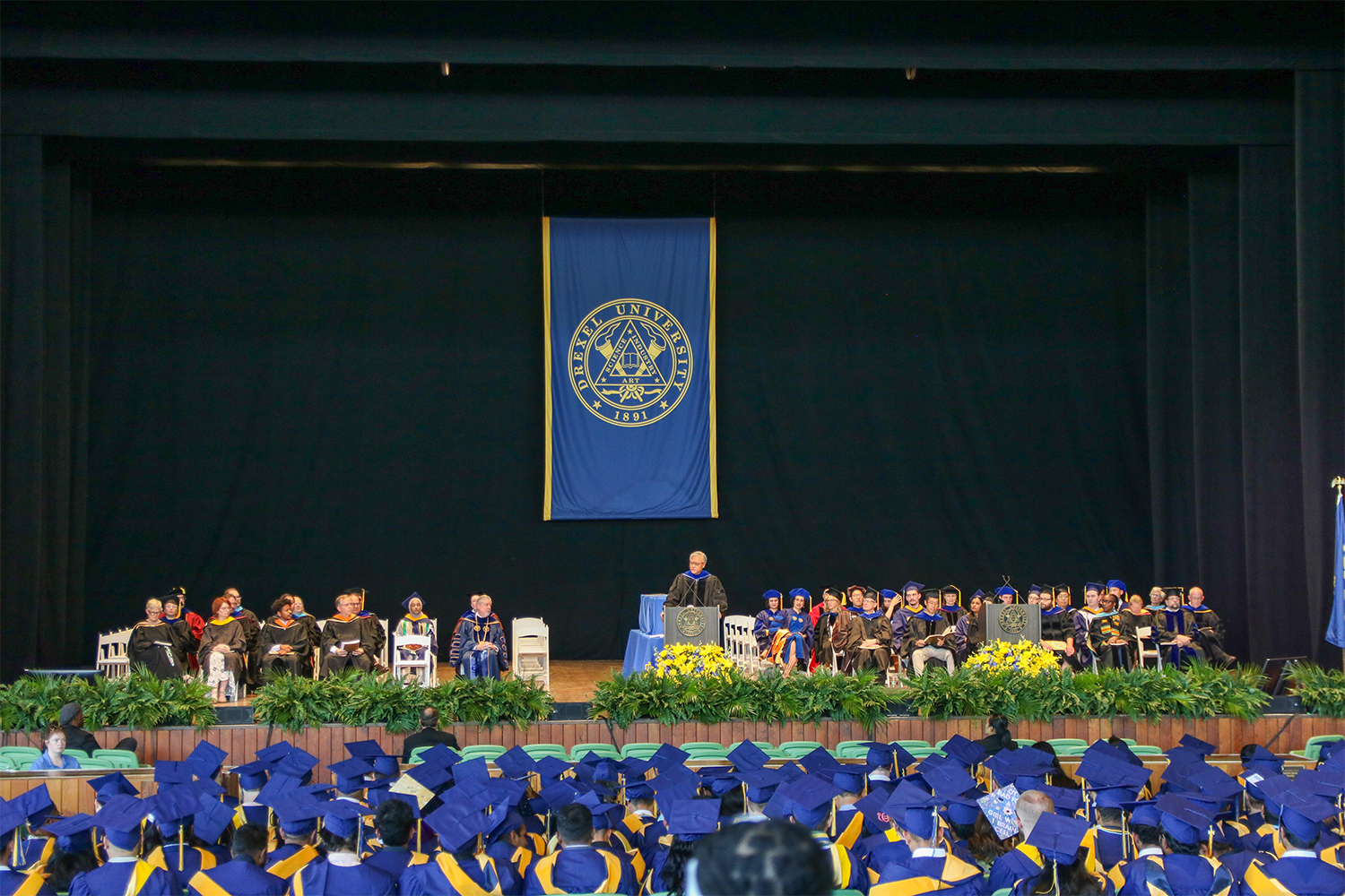 Scene from a recent Drexel CCI Commencement ceremony.