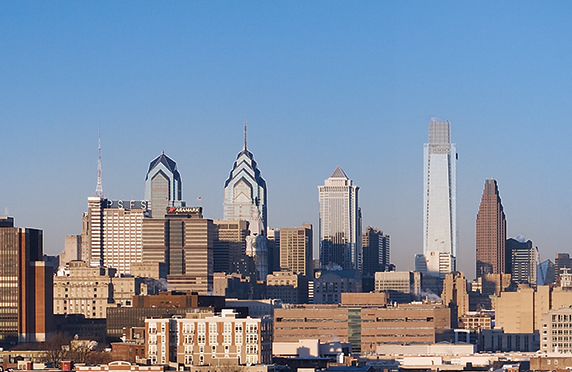 An image of the Philadelphia skyline.
