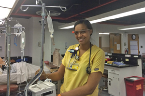Student with Google Glass