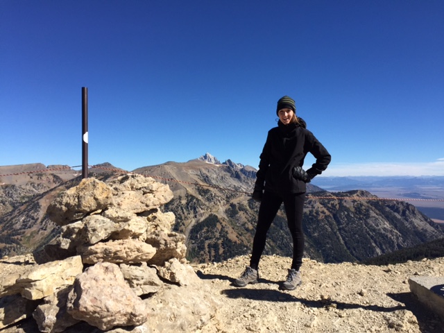 PA student Hope Cline on a mountain