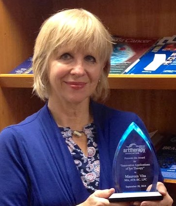 CNHP alumna Maureen Vita, MA ’09, a board-certified art therapist and licensed professional counselor.