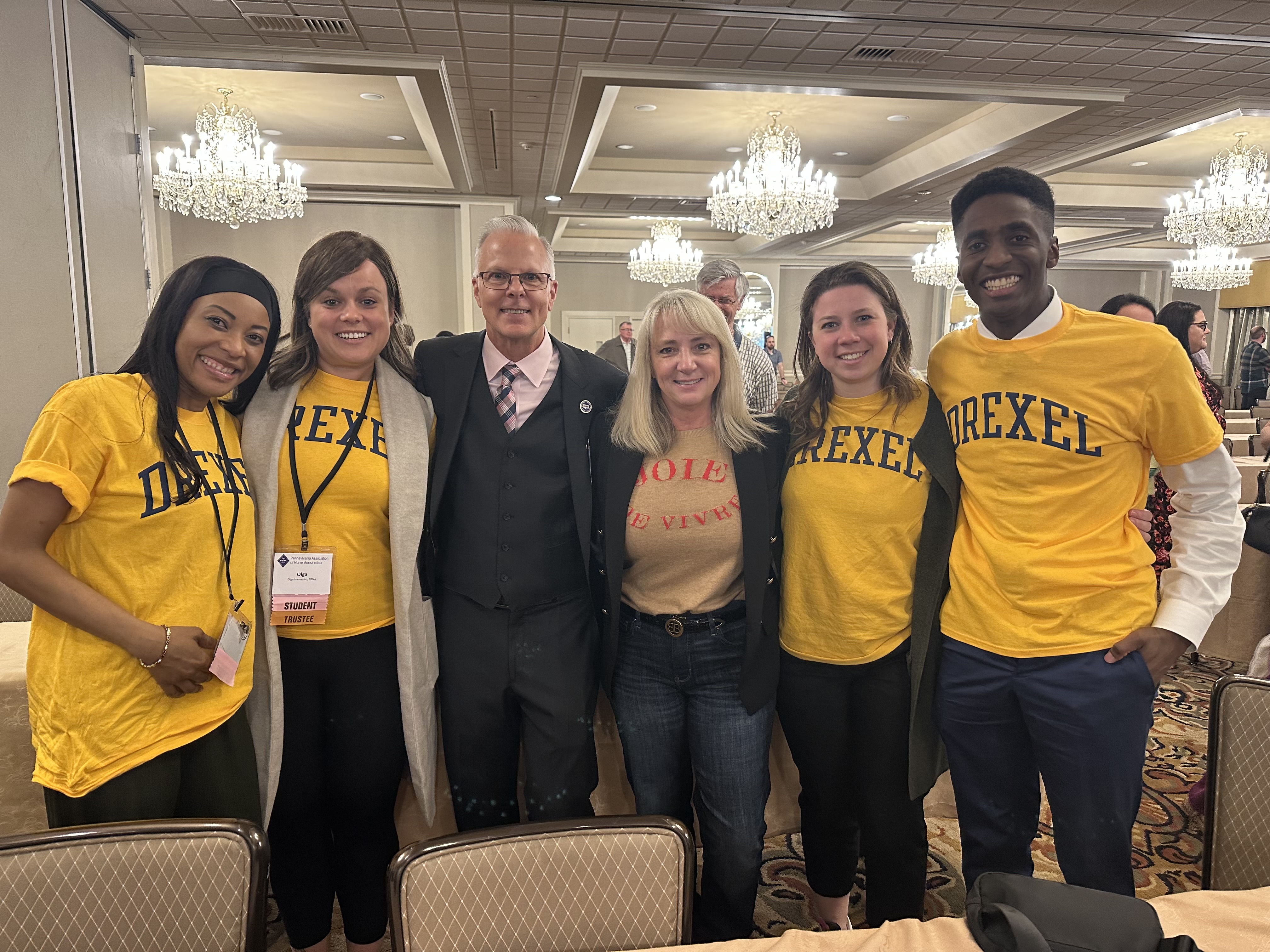 Damien Boham with Lew Bennett and classmates