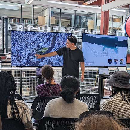 Drexel students from all majors and departments participate in the 2023 charette hosted by the Westphal College of Media Arts and Design