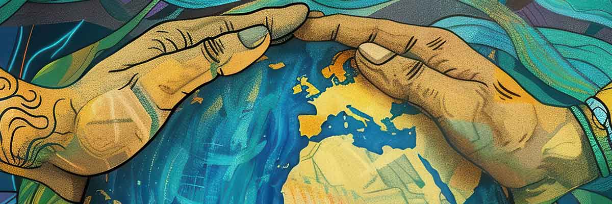illustration representing hope generated by climate action