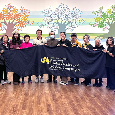 Drexel High school student participants visit the Philadelphia Chinese Senior Center