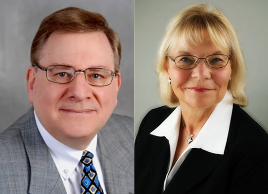 Side-by-side headshots of Bruce and Cyndie Maryanoff