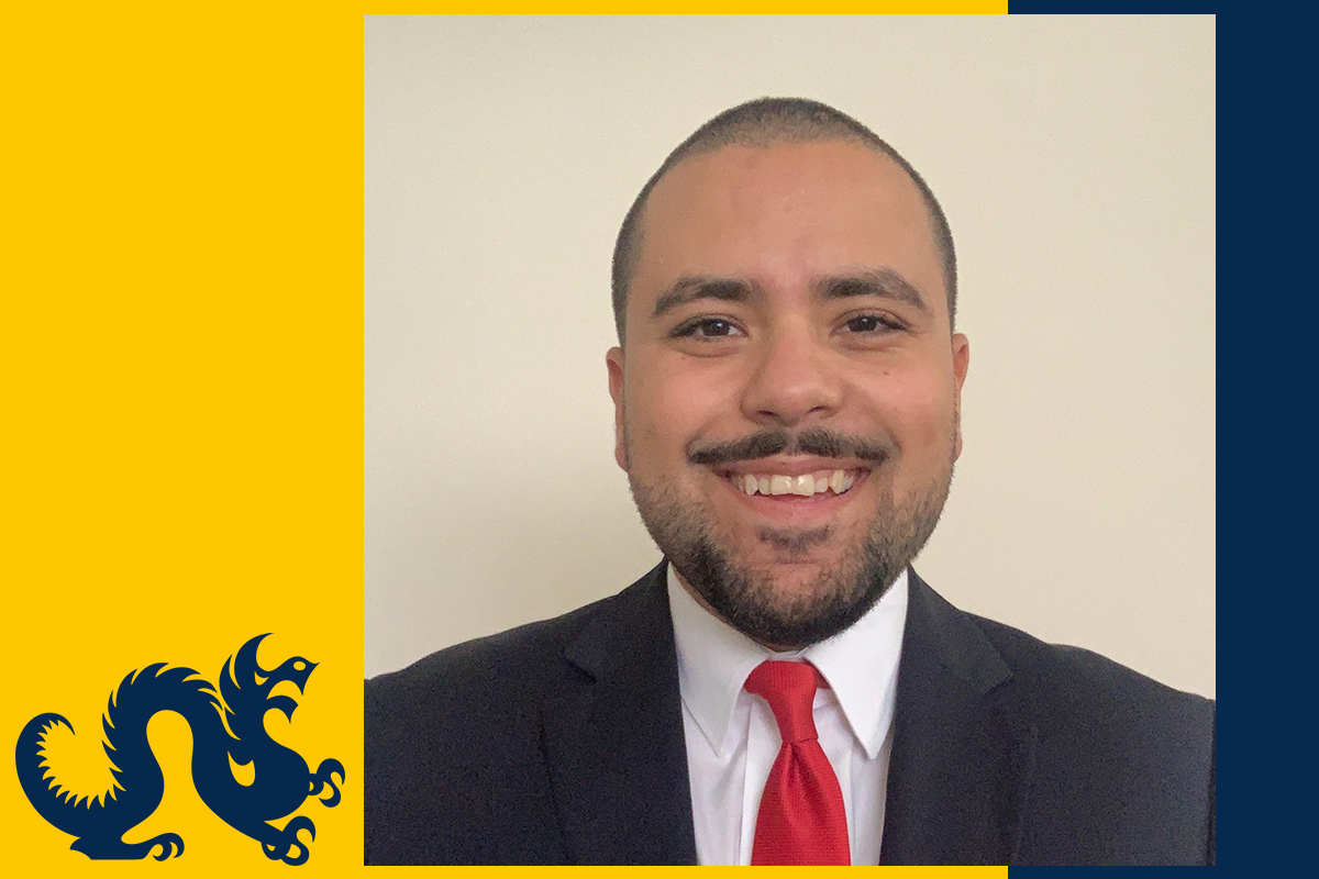 Photo of Manuel Alejandro Seman Senderos on a blue and gold Drexel background