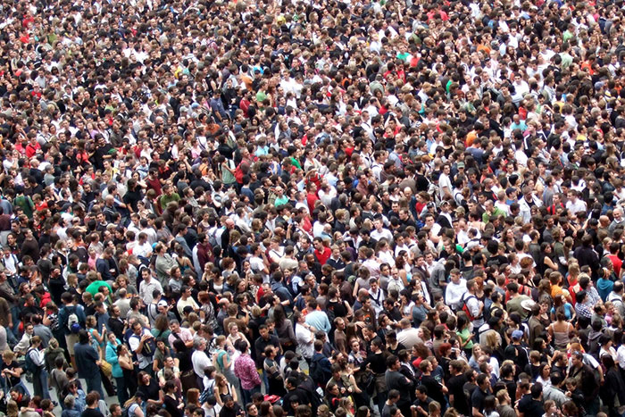 Crowds on New York City Street