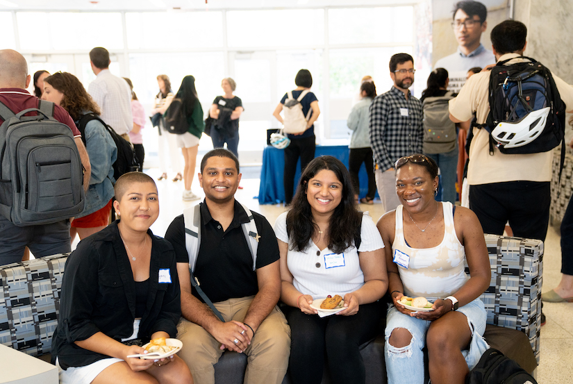 New students check in before the school's 2021 welcome ceremony