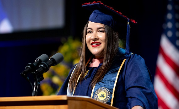 Student speaker at Dornsife commencement 2019