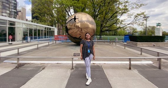 Student at international conference