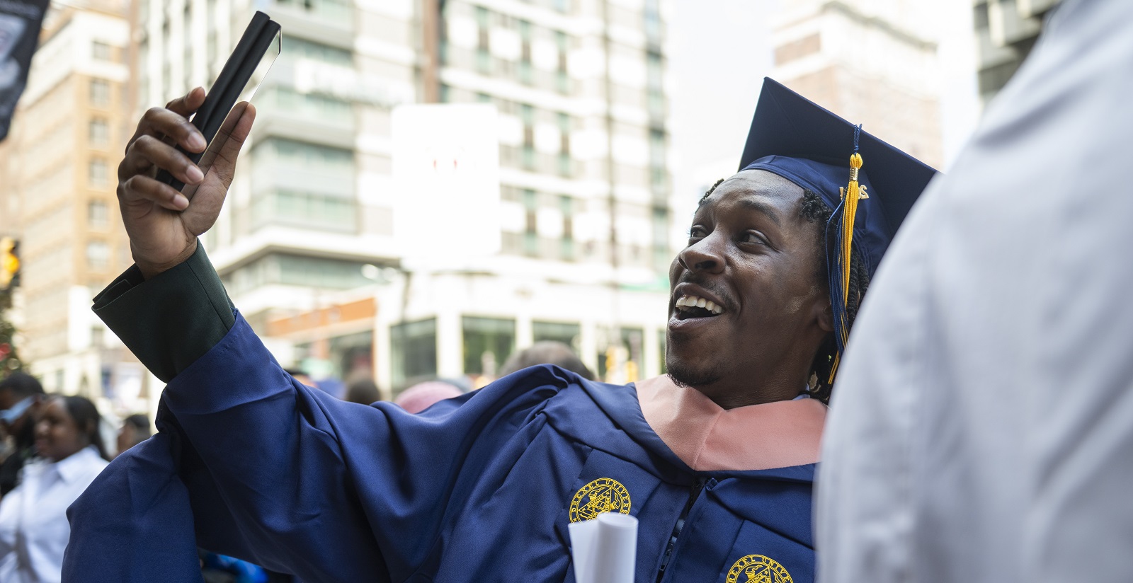 Dornsife student takes a selfie after graduation