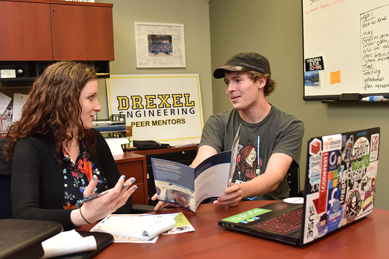 Student meeting with an advisor