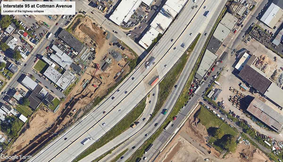 Interstate 95 at Cottman Avenue