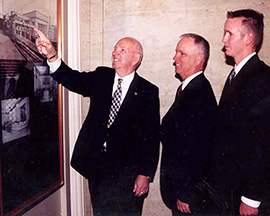 Jerry Speitel, Edmond Speitel, and Edmond C. Speitel Jr.at 30th Street Station