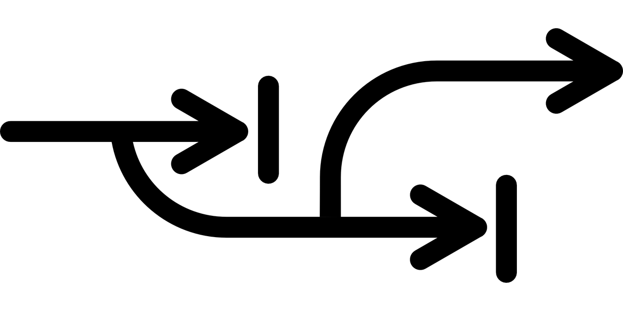 Black print - arrow hitting a barrier, moves around to hit another, and then goes in a different direction - meant to depict how one adapts to challenges, change, etc.
