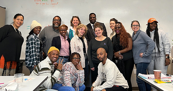 Group of staff members posing together