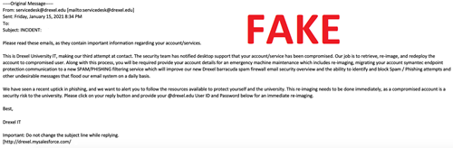 Scam Email - Do Not Reply, Never Give Out a Password