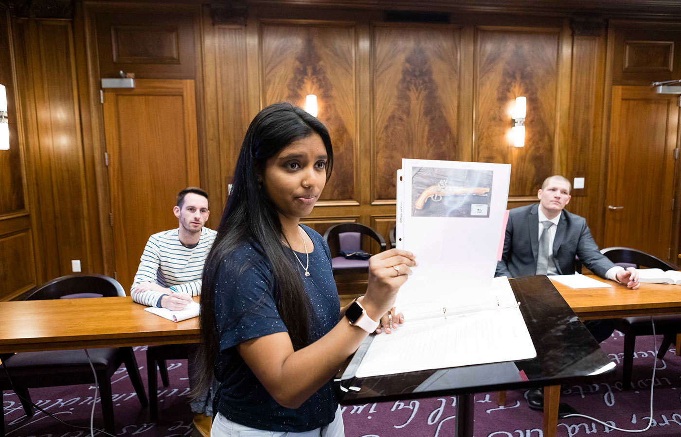 Trial team practice at the Kline Institute of Trial Advocacy