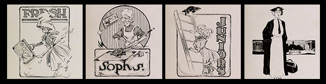 Banner image of yearbook pictures.