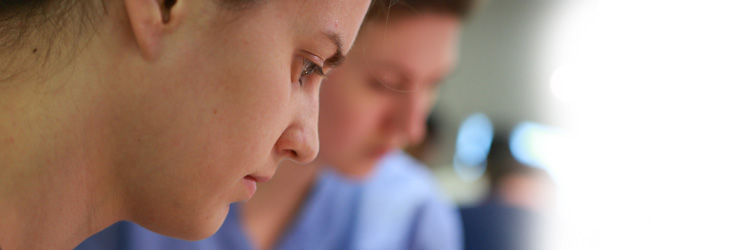 Medical students during a family medicine rotation at Drexel University College of Medicine.