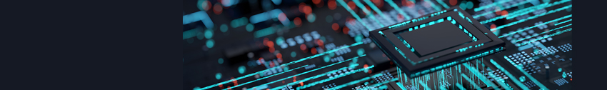 Circuit Board with Data Rays Abstract