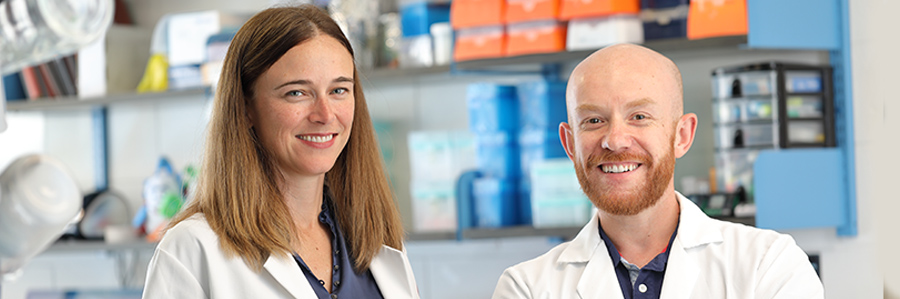 Alison Carey and Ogan Kumova (Carey Lab) from the Microbiology and Immunology Program at Drexel University College of Medicine.