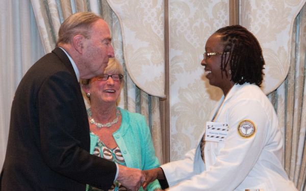 D. Walter Cohen, DDS, with Lynn Yeakel and Woman One Scholar Sharron Manuel