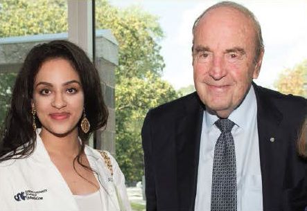 D. Walter Cohen, DDS, with Woman One Scholar Dareen Elgin