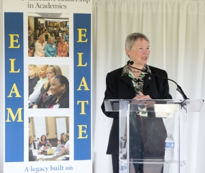 Carol A. Aschenbrener, MD, addresses the ELAM Class of 2015 at their graduation.